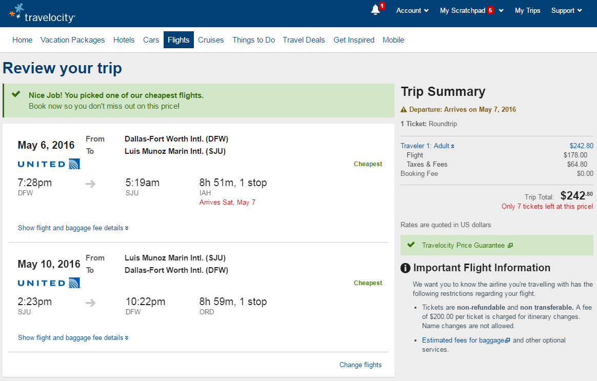 Cheap Flights: Dallas to/from San Juan, Puerto Rico $243 r/t - United