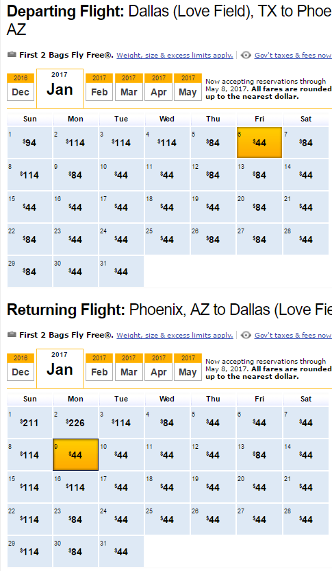 nonstop flights to phoenix az