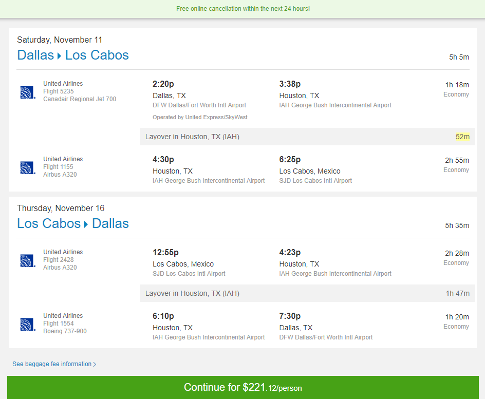 cabo dallas cheap flights jose del san united priceline fare able pull taken screenshot pm