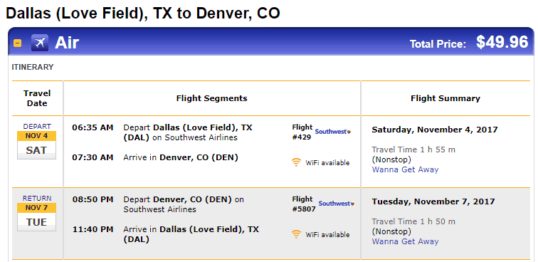 Nonstop Flights Dallas to from Denver 49 r t Southwest