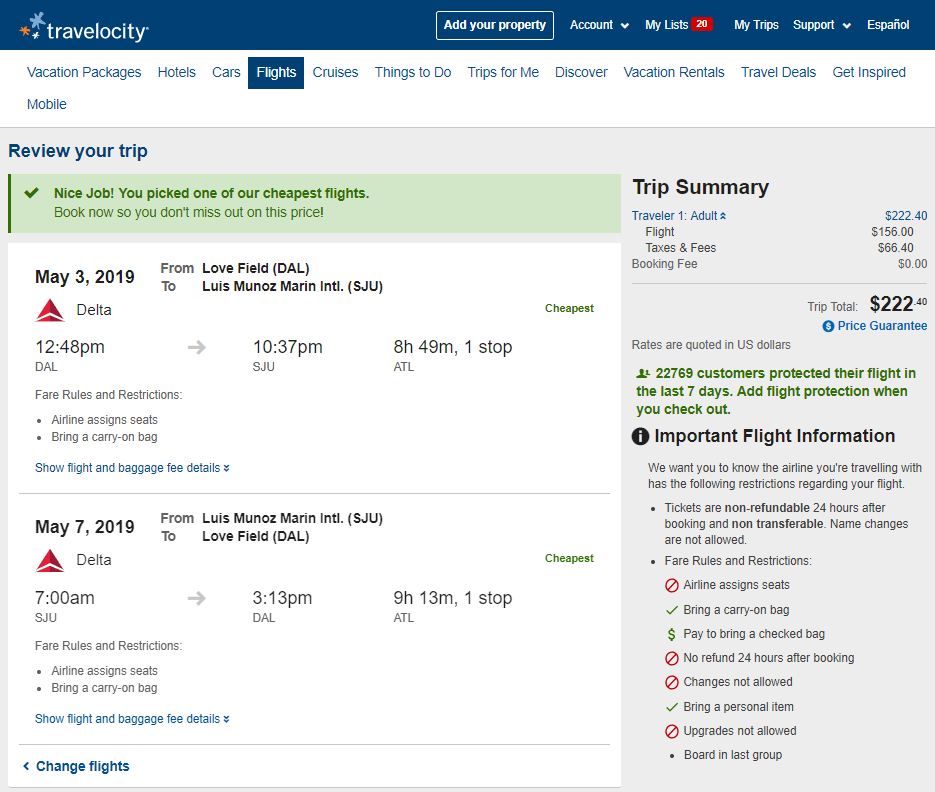 Cheap Flights: Dallas to San Juan, Puerto Rico $203-$223 r/t - Delta