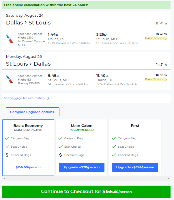 Nonstop Flights: Dallas to/from St. Louis $157 r/t - American