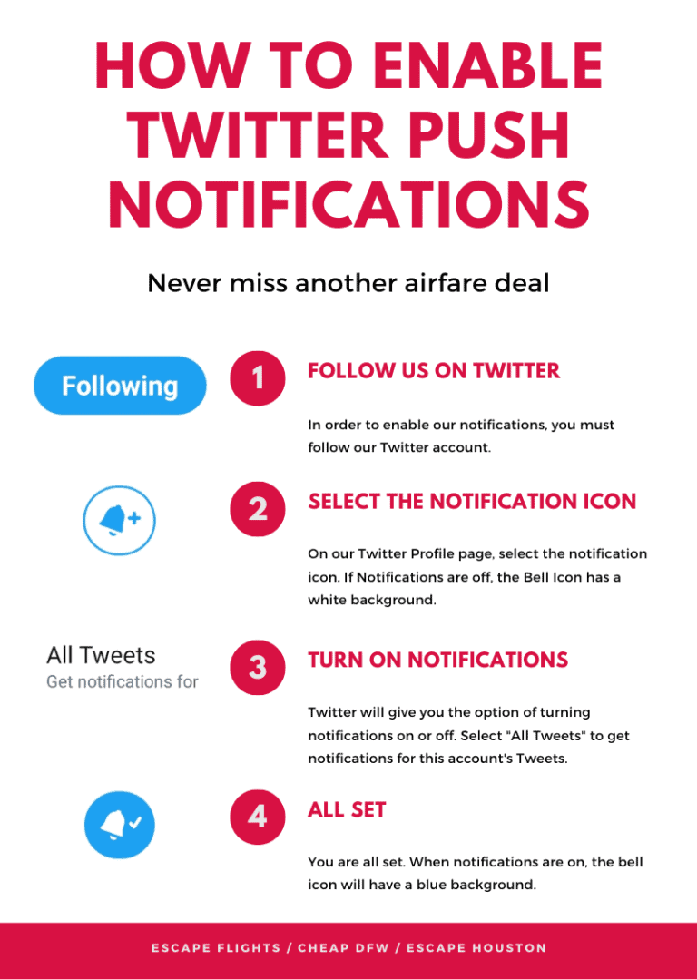 How to enable Twitter notifications - Cheap DFW