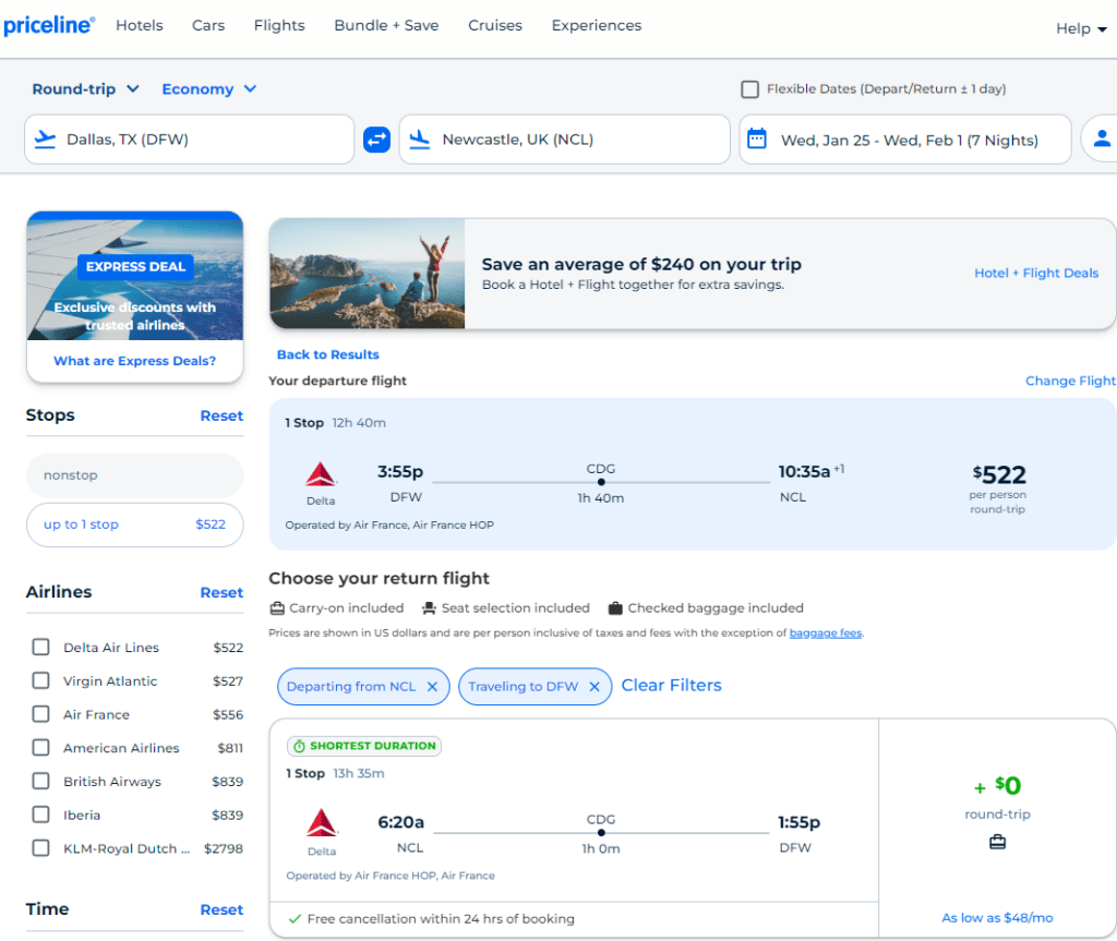 Cheap Flights Dallas to Newcastle upon Tyne 522575 r/t [Nov, Jan